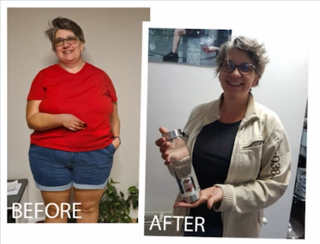 SlimCrystal Water Bottle Before and After